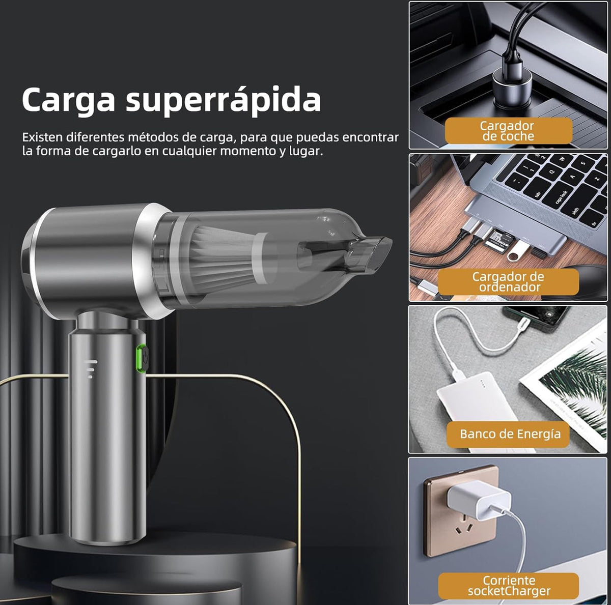 UltraClean - Aspirador potente 6 en 1 + 2 FILTROS GRATIS